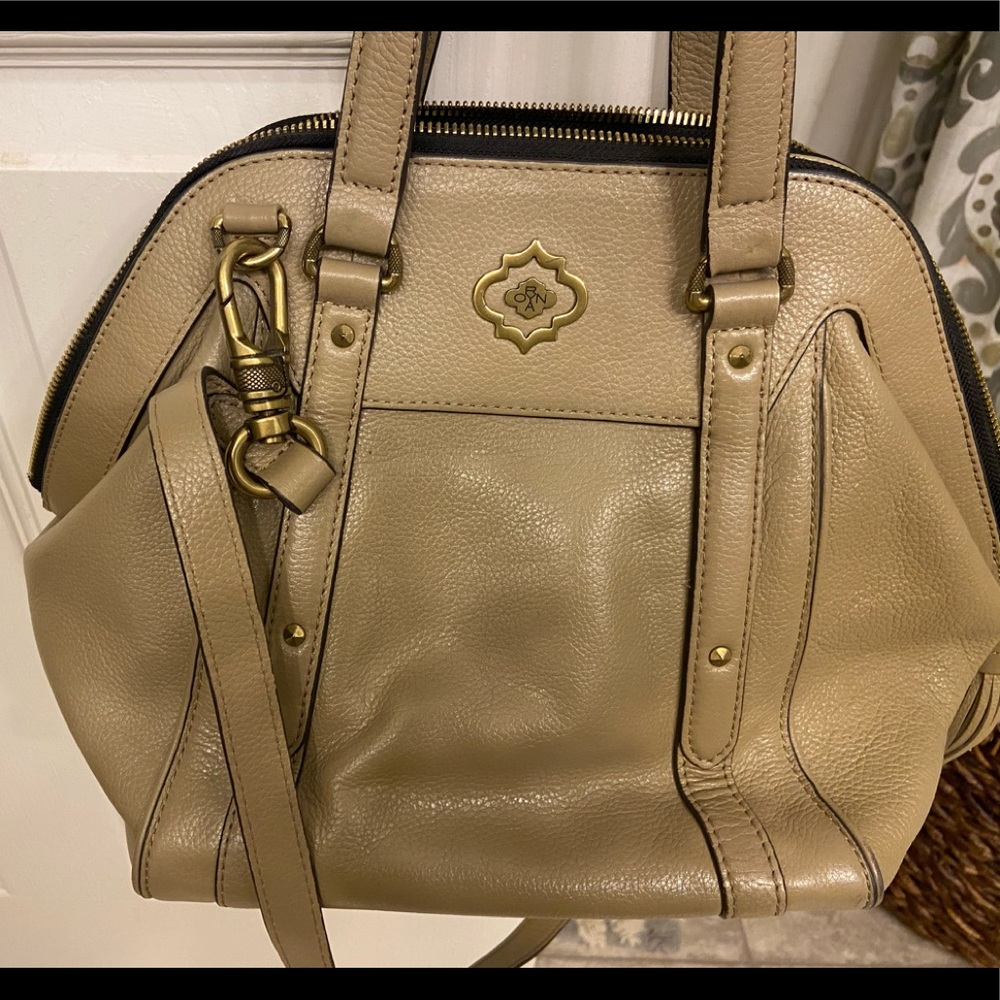 Oryany Satchel leather Bag in color dune